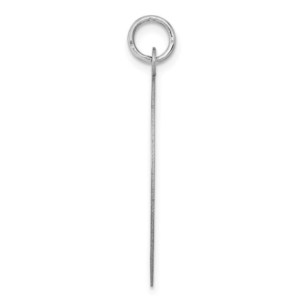 14k White Gold Plain .013 Gauge Round Engravable Disc Charm