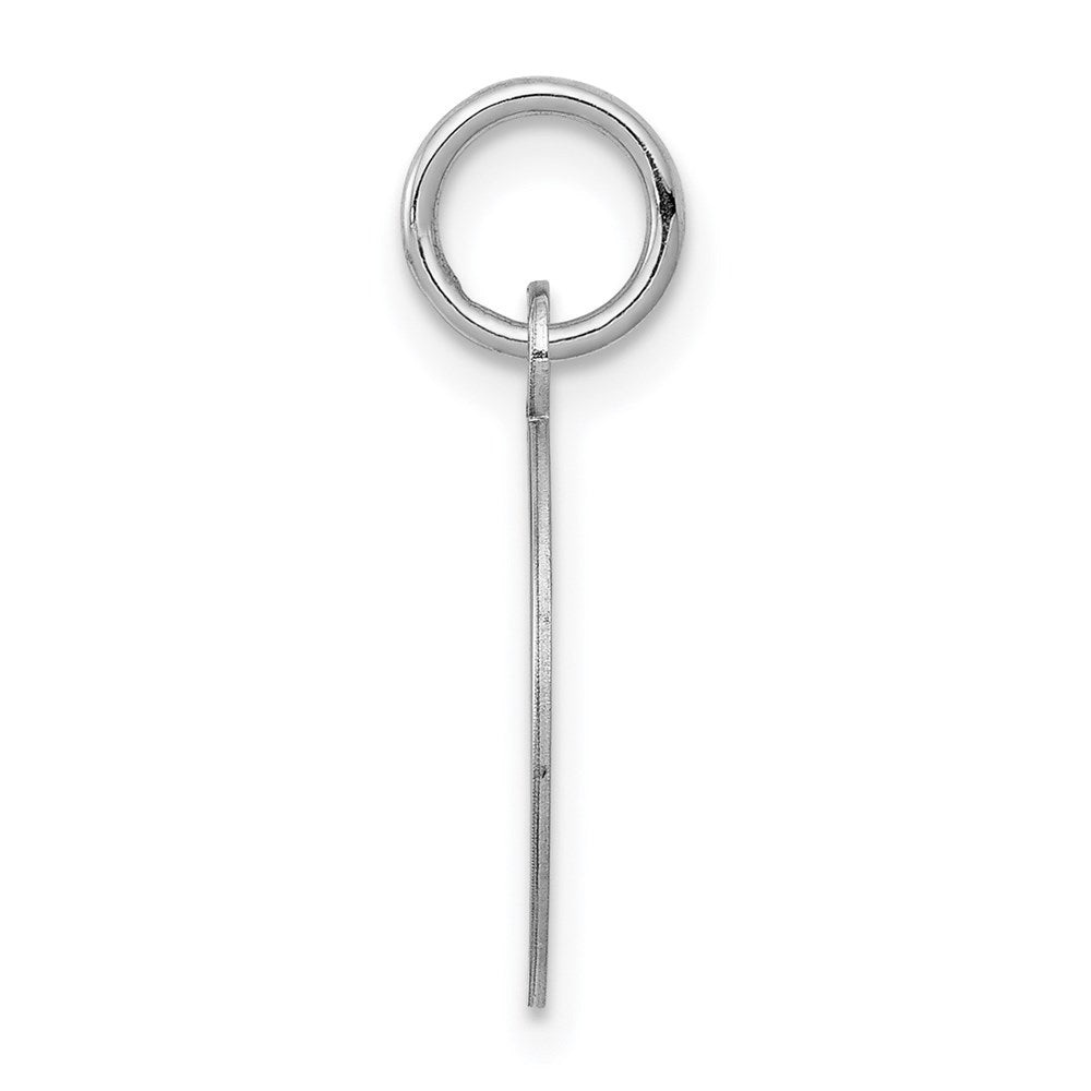 14k White Gold Plain .013 Gauge Round Engravable Disc Charm