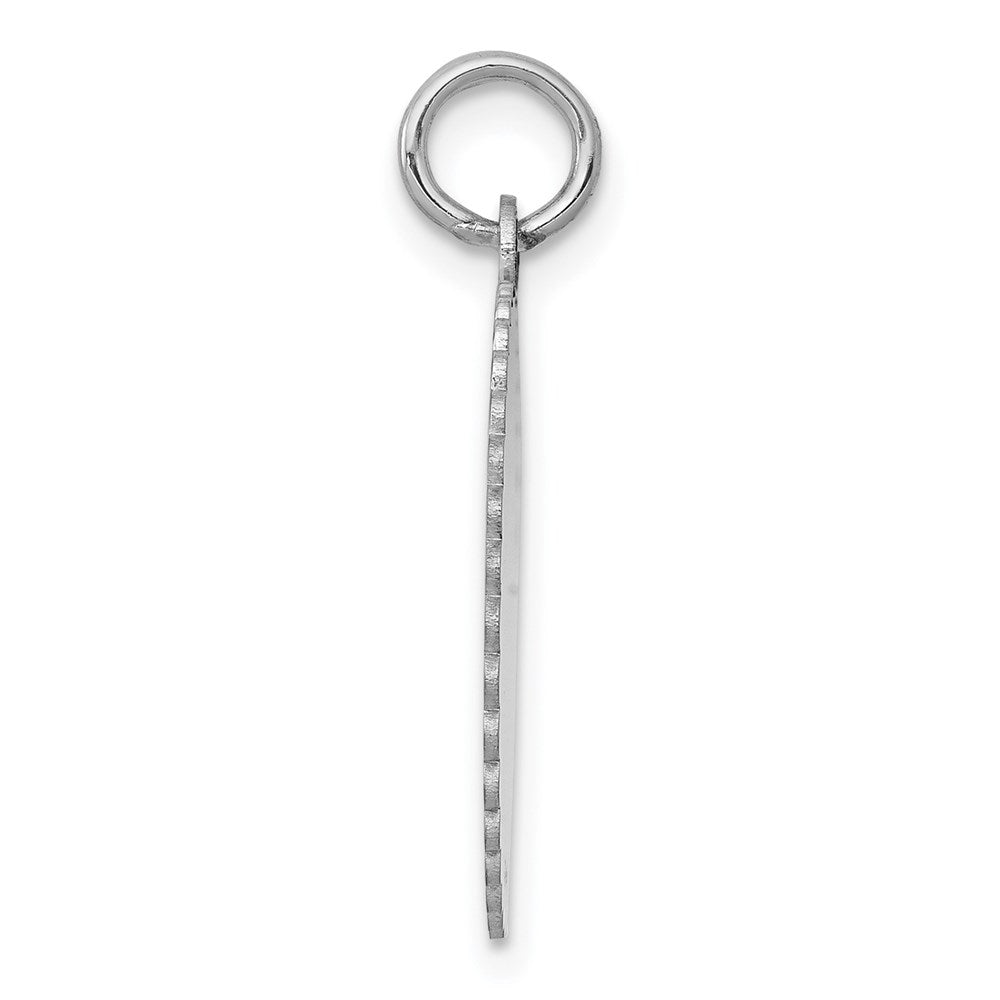 14k White Gold .013 Gauge Engraveable Scalloped Disc Charm