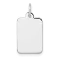 14kw Plain .011 Gauge Rectangular Engravable Disc Charm