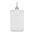 14kw Plain .035 Gauge Rectangular Engravable Disc Charm