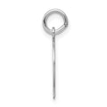 14k White Plain Small.009 Depth Facing Left Engravable Boy Charm