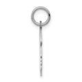 14k White Plain Medium.013 Depth Facing Right Engravable Girl Charm
