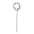 14k White Plain Medium.035 Depth Facing Left Engravable Boy Charm
