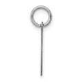 14K White Gold Round Disc Charm