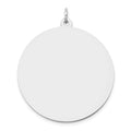 14K White Gold Round Disc Charm