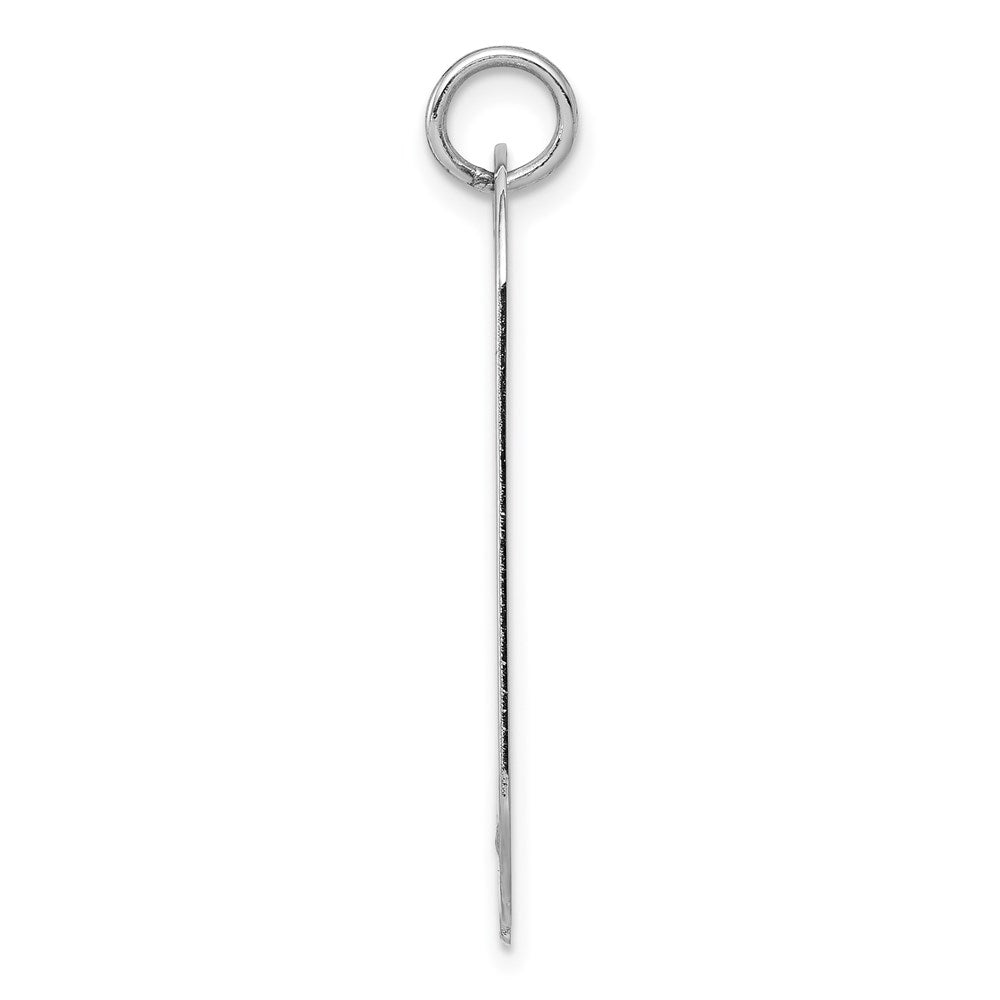 14k White Gold Plain .013 Gauge Engravable Dog Tag w/Notch Disc