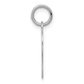14K White Gold Heart Disc Charm