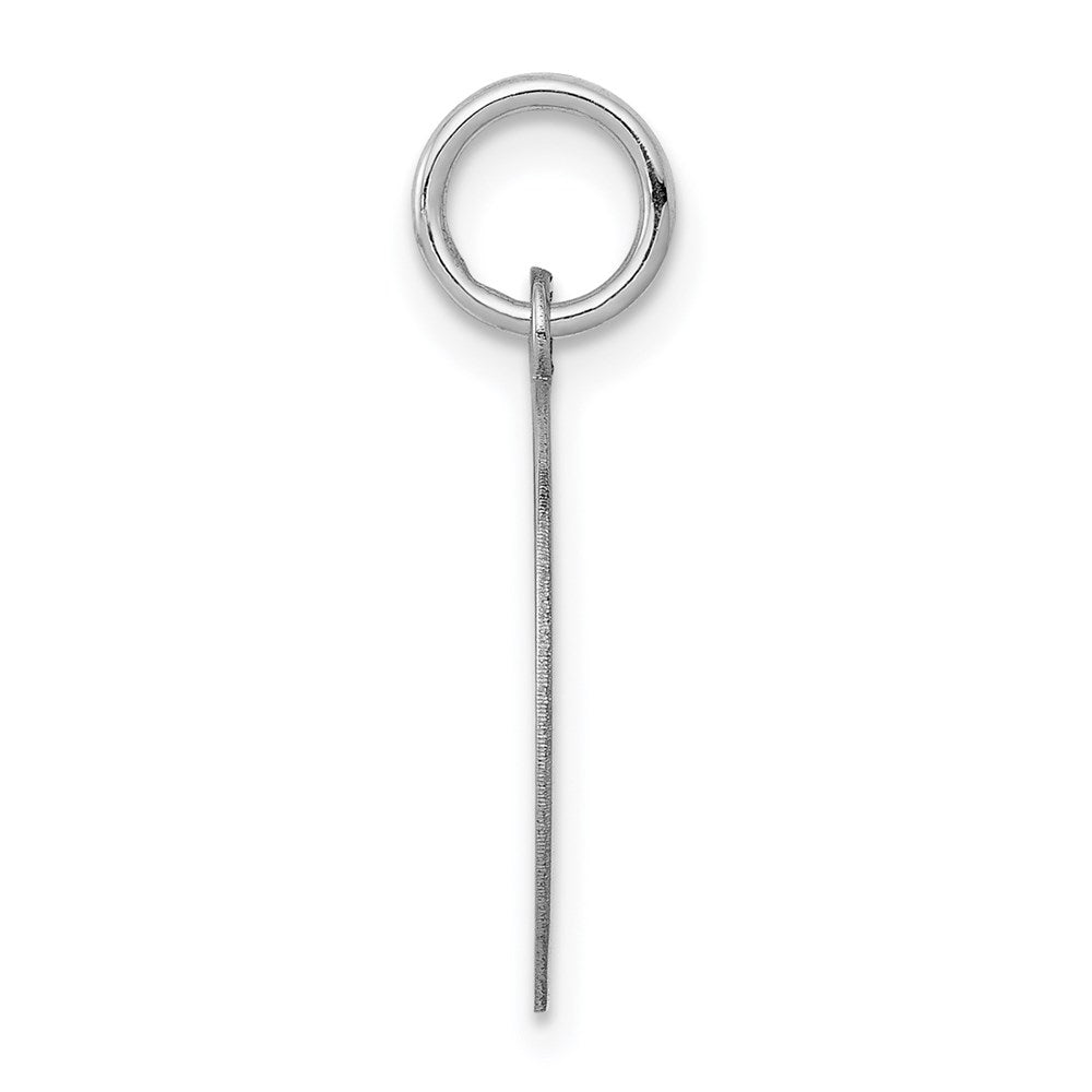14k White Gold Plain .027 Gauge Circular Engravable Disc Charm