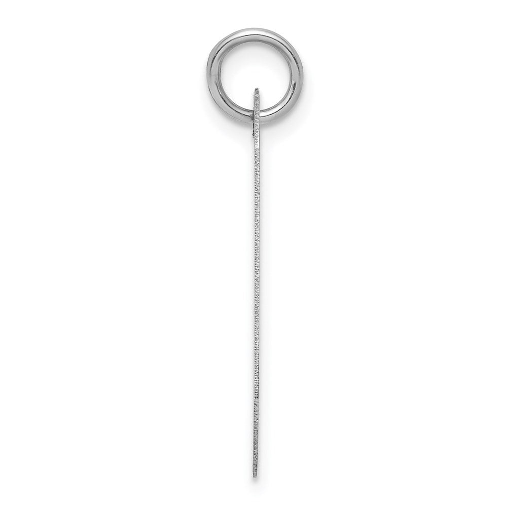 14k White Gold Plain .013 Gauge Engraveable Dog Tag Disc Charm