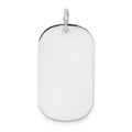 14k White Gold Plain .009 Gauge Engraveable Dog Tag Disc Charm