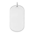 14k White Gold Plain .035 Gauge Engraveable Dog Tag Disc Charm