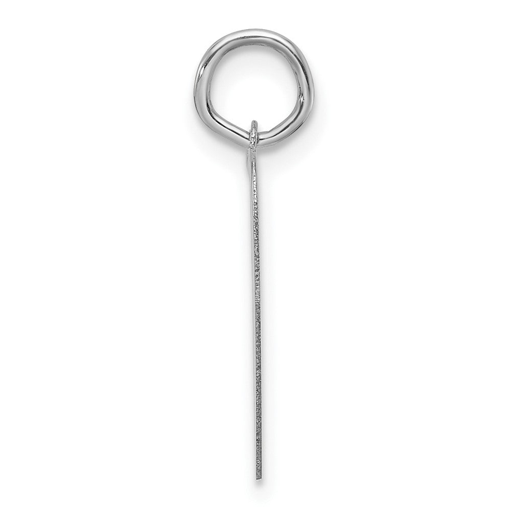 14k White Gold Plain .013 Gauge Engravable Heart Charm