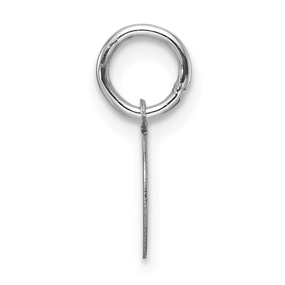 14k White Gold Plain .013 Gauge Round Engravable Disc Charm