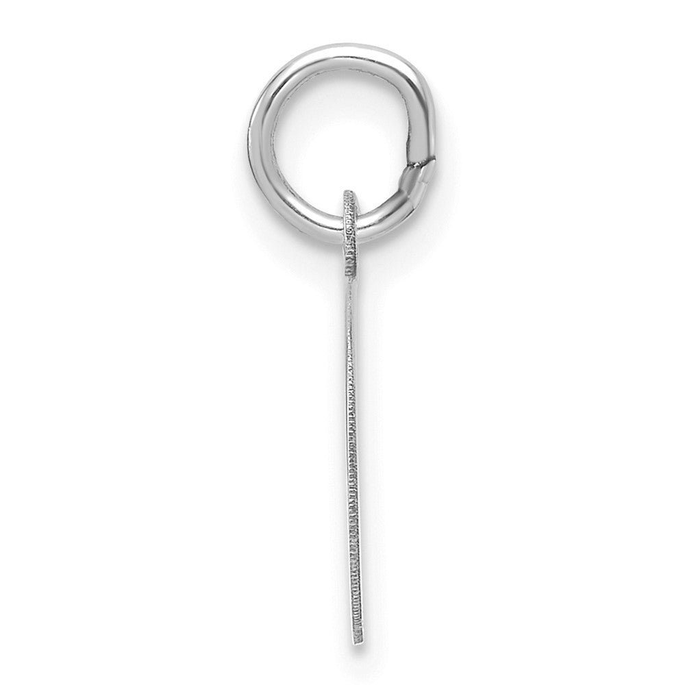 14k White Gold Plain .013 Gauge Round Engravable Disc Charm