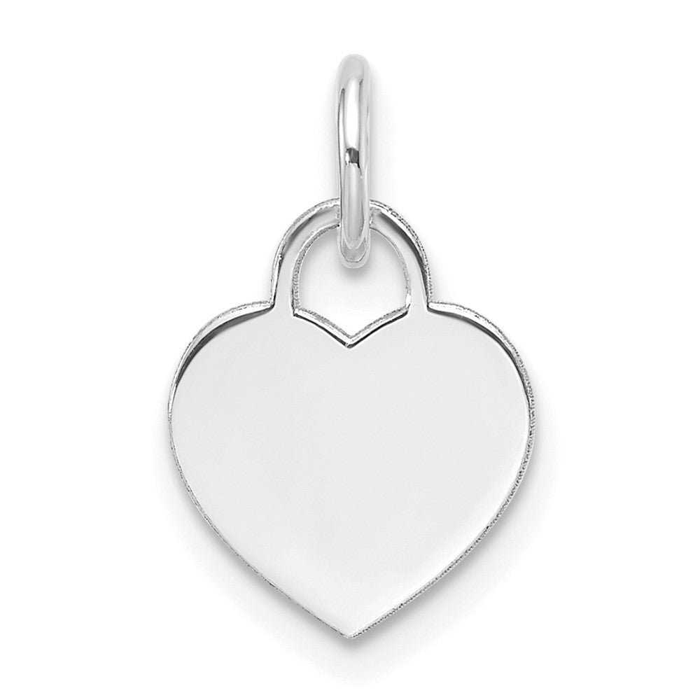 14k White Gold Small Engravable Heart