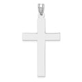 14k White Gold Polished Cross Pendant