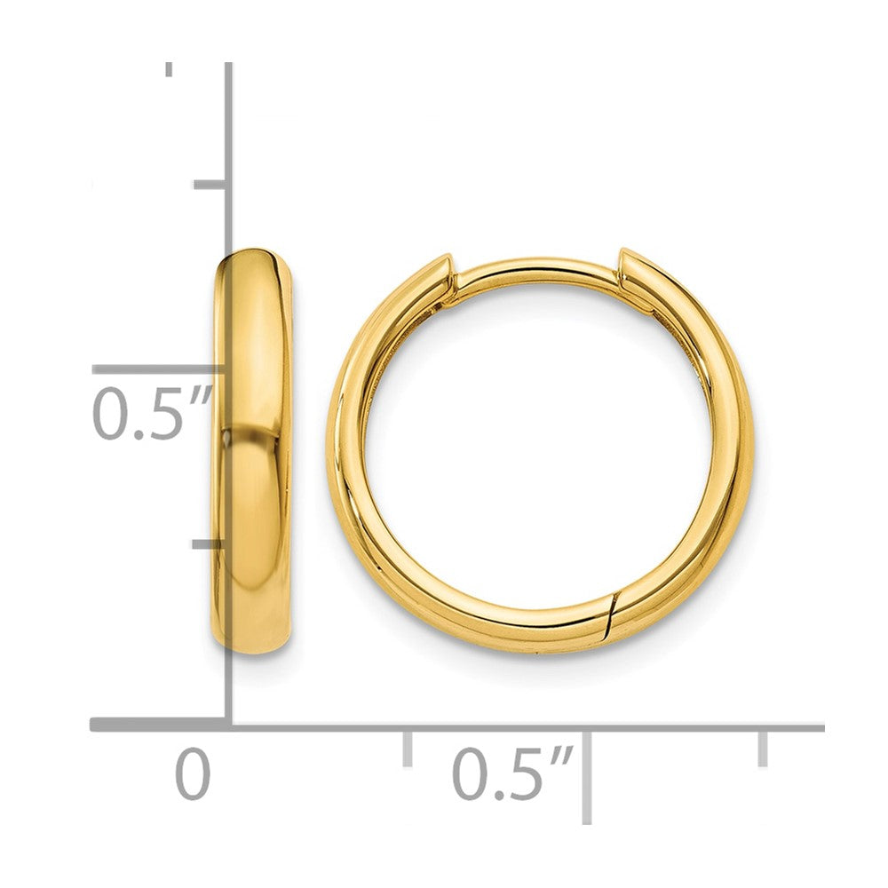 14k Round Hinged Hoop Earrings