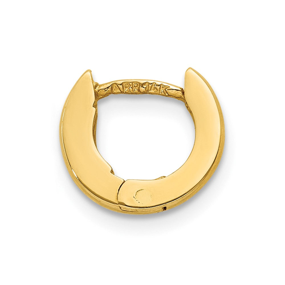 Single 14k Polished Round Hinged Hoop Earring