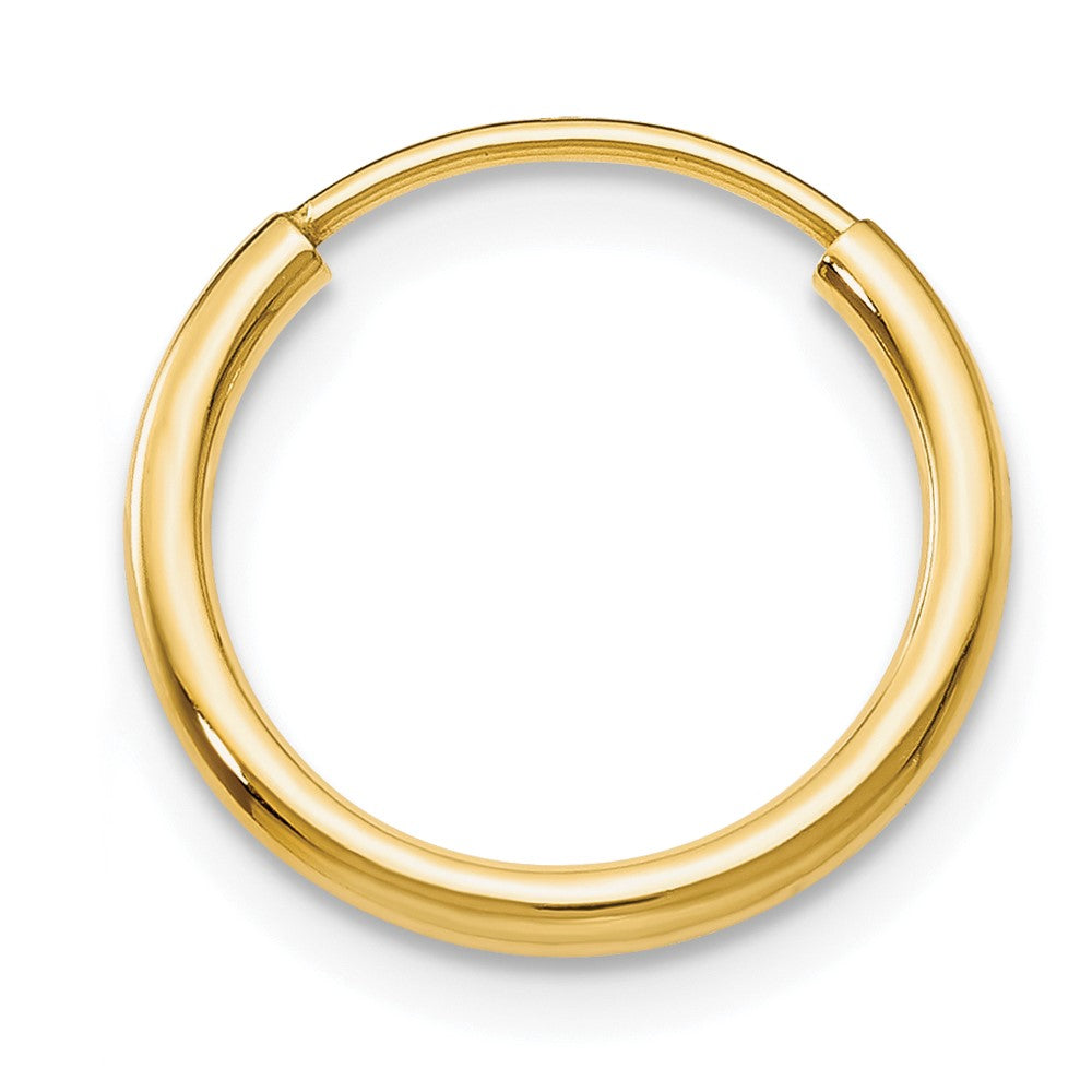 Single 14k 1.5mm Polished Round Endless Hoop Earring