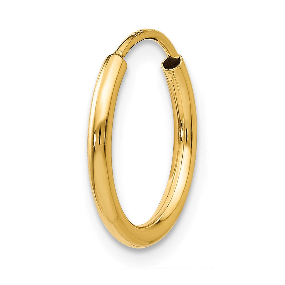Single 14k 1.5mm Polished Round Endless Hoop Earring