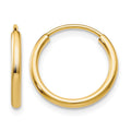 14k 1.5mm Polished Round Endless Hoop Earrings
