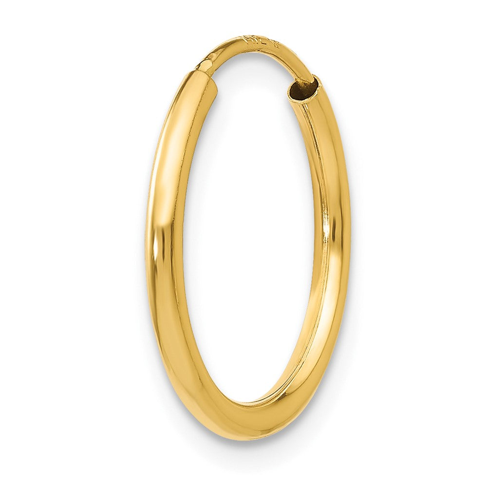 Single 14k 1.5mm Polished Round Endless Hoop Earring