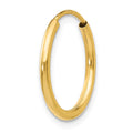 Single 14k 1.5mm Polished Round Endless Hoop Earring