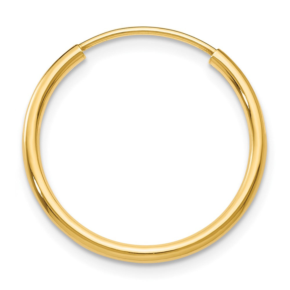 Single 14k 1.5mm Polished Round Endless Hoop Earring