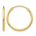 14k 1.5mm Polished Round Endless Hoop Earrings