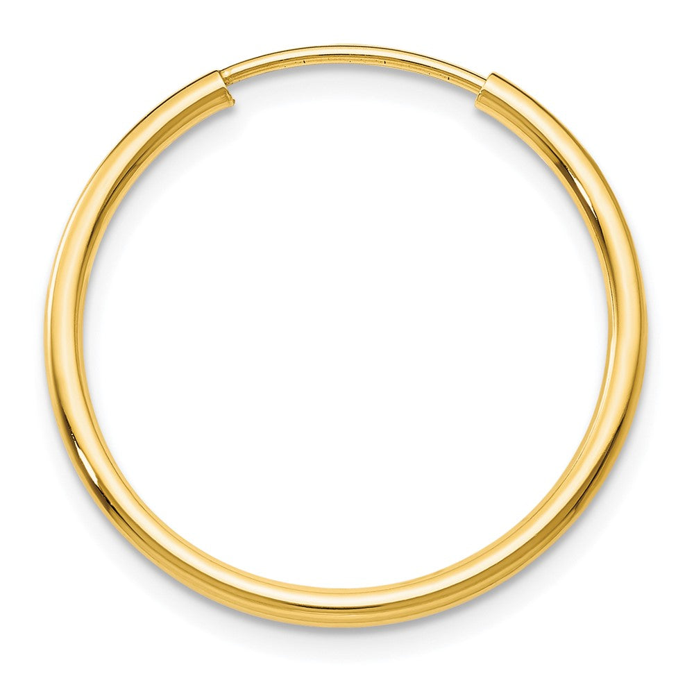 Single 14k 1.5mm Polished Round Endless Hoop Earring