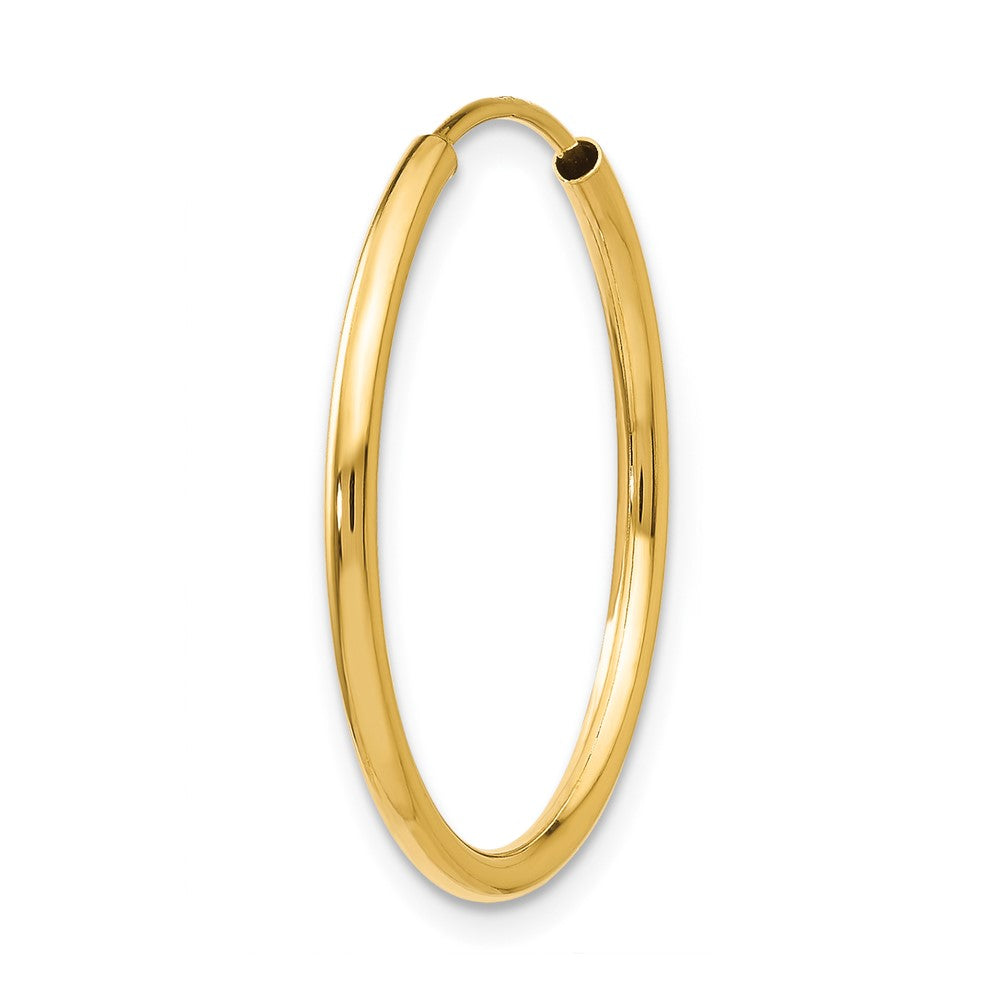 Single 14k 1.5mm Polished Round Endless Hoop Earring
