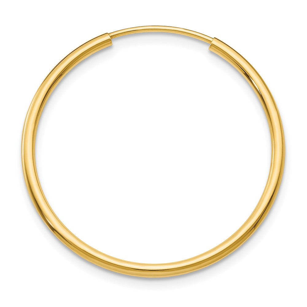 Single 14k 1.5mm Polished Round Endless Hoop Earring