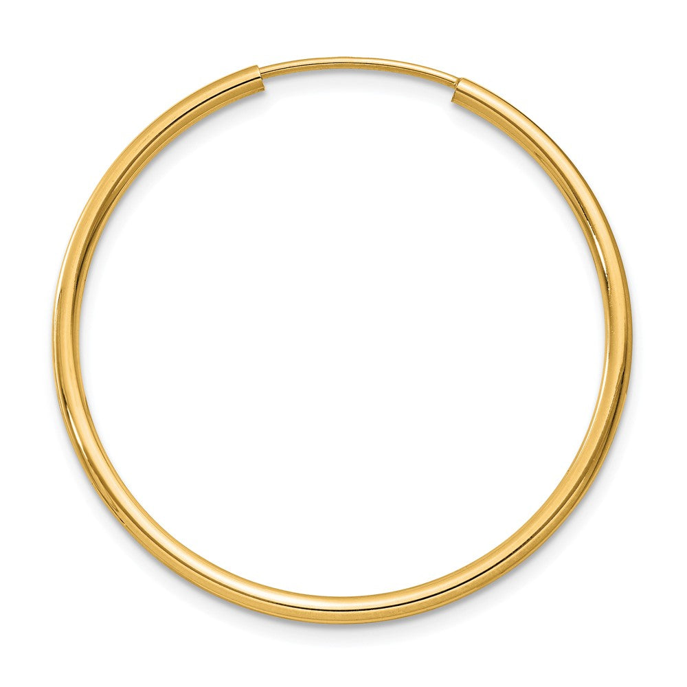Single 14k 1.5mm Polished Round Endless Hoop Earring
