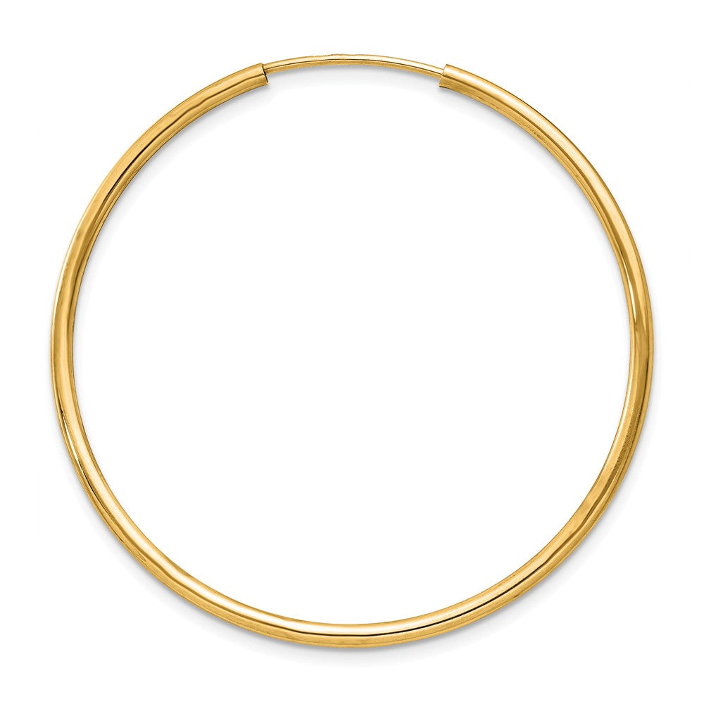 Single 14k 1.5mm Polished Round Endless Hoop Earring