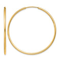 14k 1.5mm Polished Round Endless Hoop Earrings