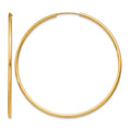 14k 1.5mm Polished Round Endless Hoop Earrings