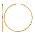 14k 1.5mm Polished Round Endless Hoop Earrings