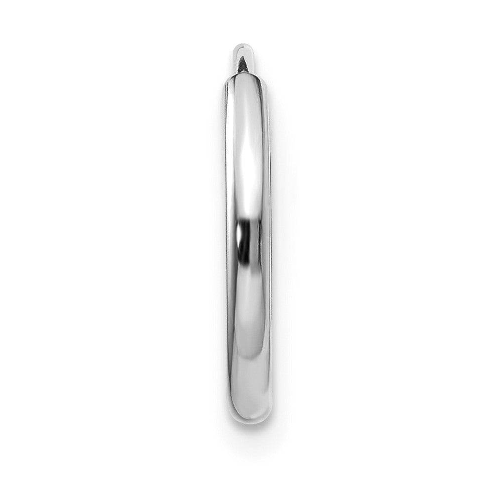 Single 14k White Gold 1.5mm Polished Endless Hoop Earring
