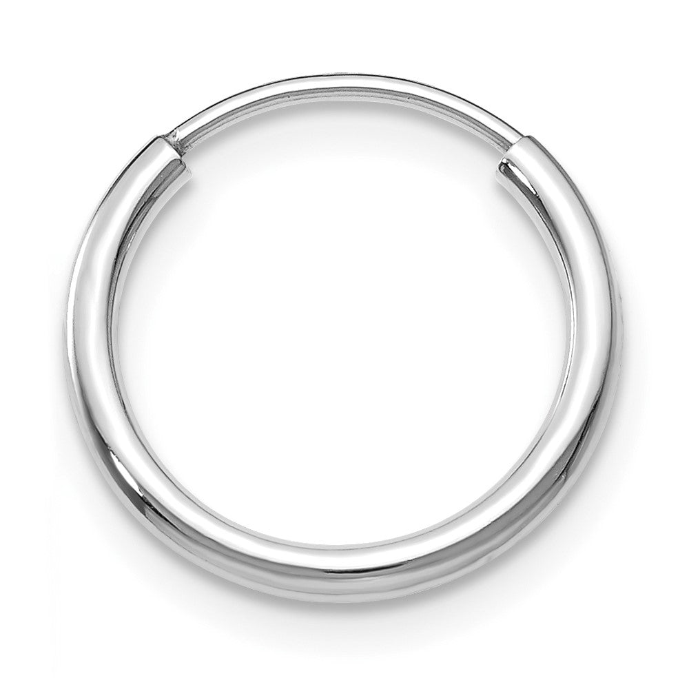Single 14k White Gold 1.5mm Polished Endless Hoop Earring
