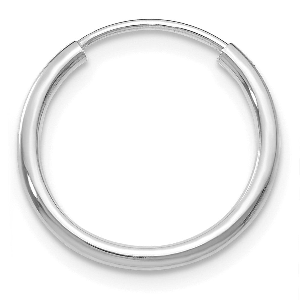 Single 14k White Gold 1.5mm Polished Endless Hoop Earring