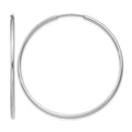 14k White Gold 1.5mm Polished Endless Hoop Earrings