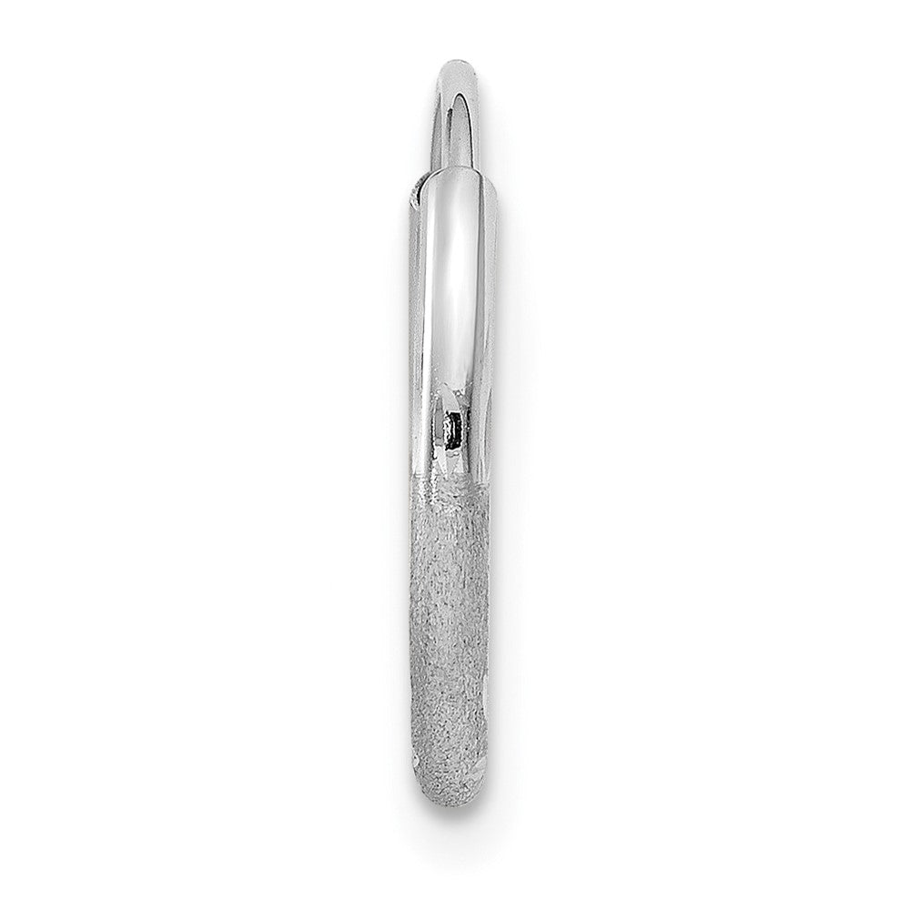 Single 14k White Gold 1.5mm Diamond-cut Endless Hoop Earring