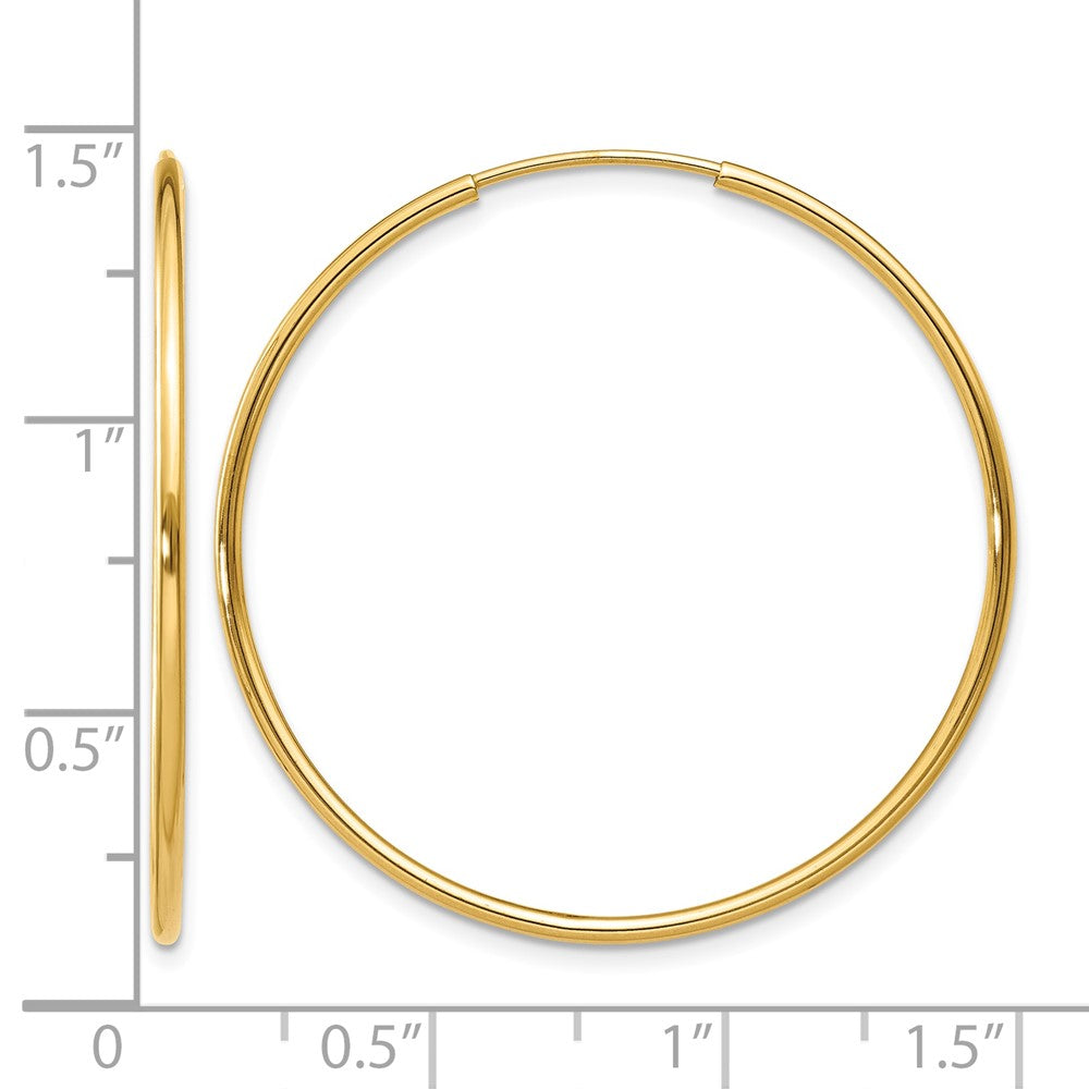 14k 1.20mm Endless Hoop Earring