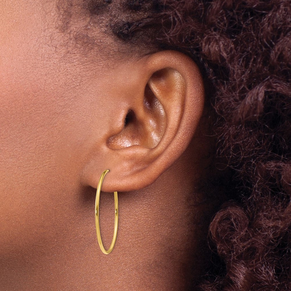 14k 1.20mm Endless Hoop Earring