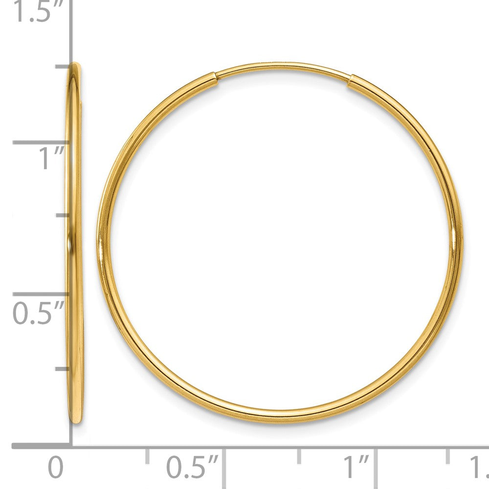 14k 1.20mm Endless Hoop Earring