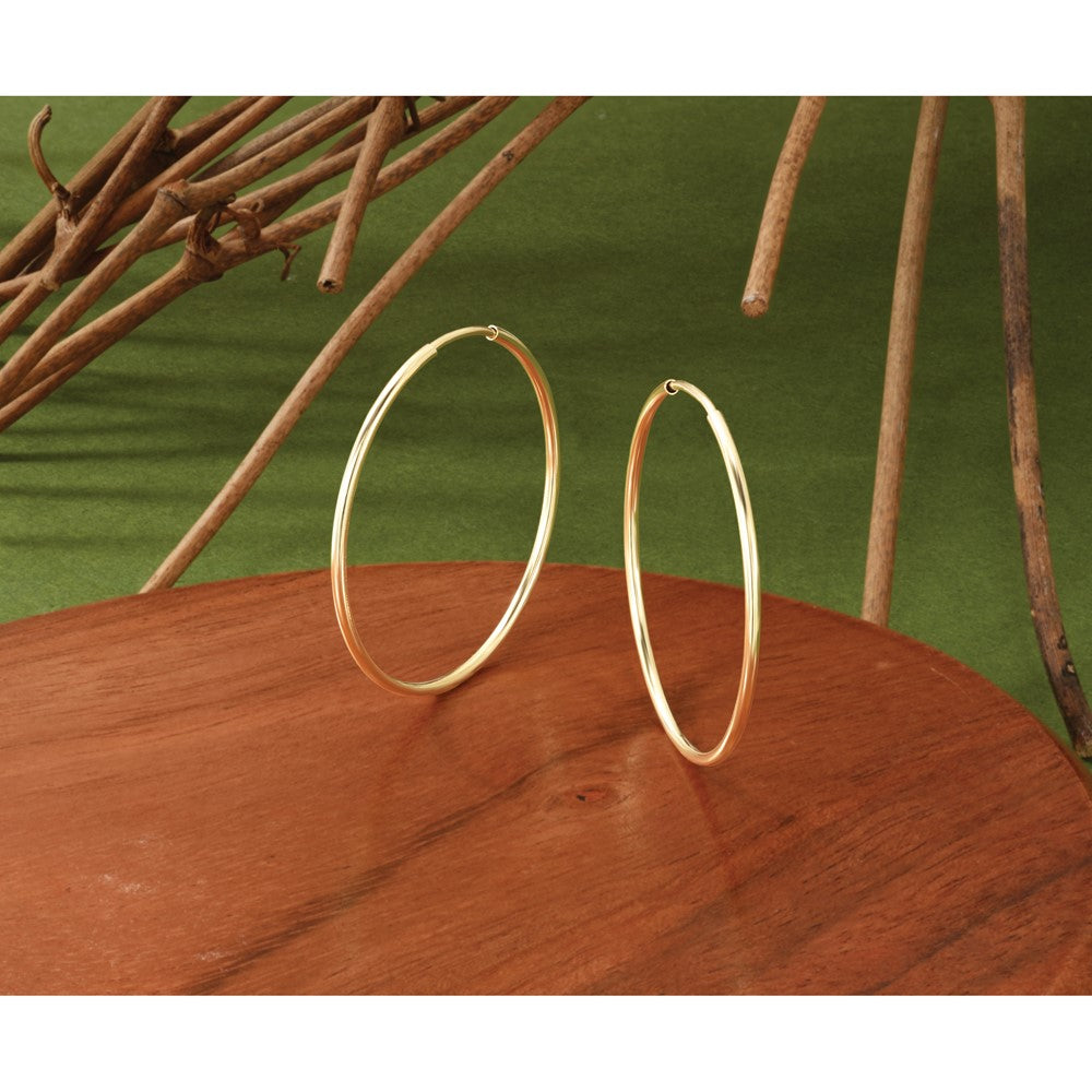 14k 1.20mm Endless Hoop Earring