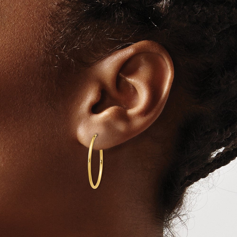 14k 1.20mm Endless Hoop Earring