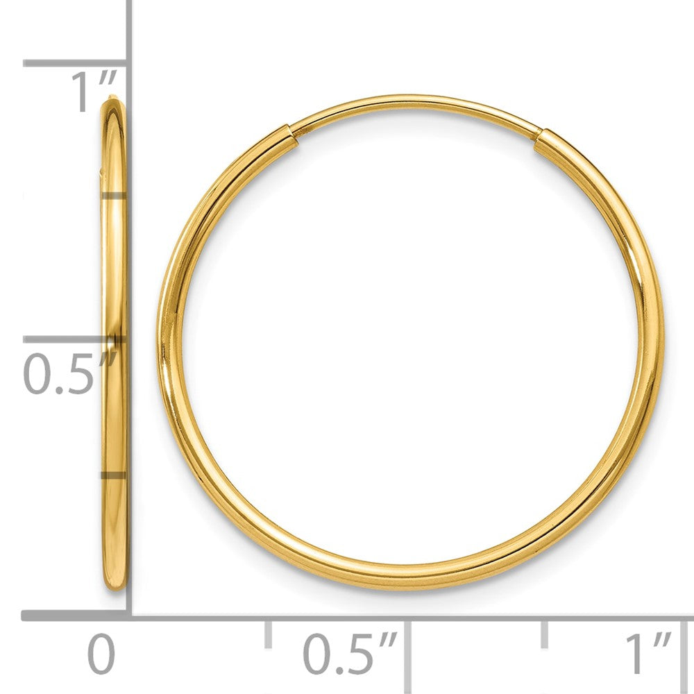 14k 1.20mm Endless Hoop Earring