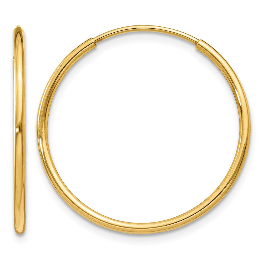 14k 1.20mm Endless Hoop Earring